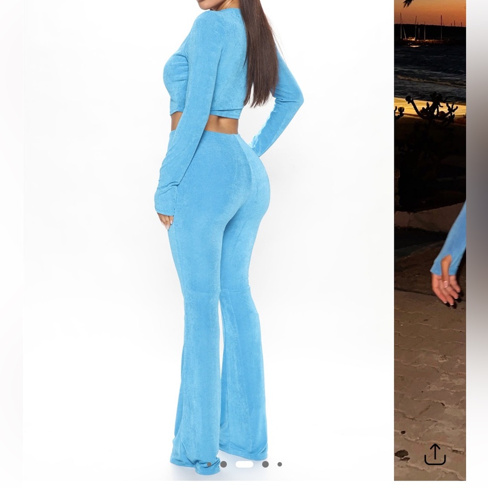 Women's Turquoise Pant Set